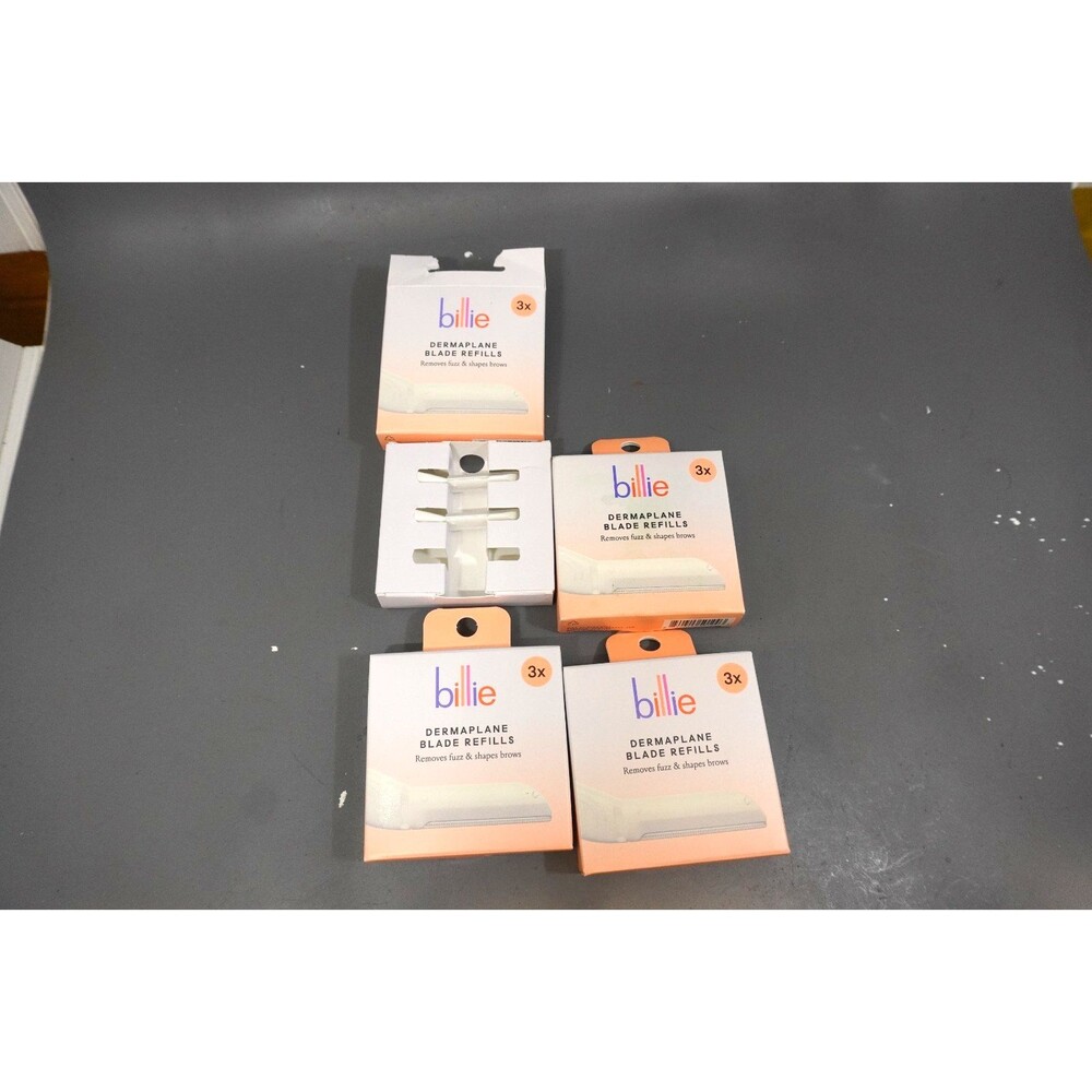 Lot of 3 - BILLIE Dermaplane Blade Refills Stainless Steel Blades 3 Ct Each Box